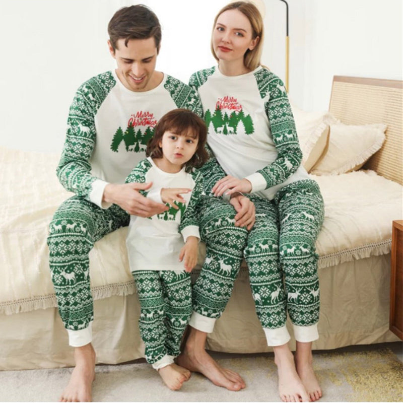 Yihaojia Merry Christmas Family Pajamas Set - Matching Holiday PJs For Adults & Kids | Cozy Polyester Sleepwear