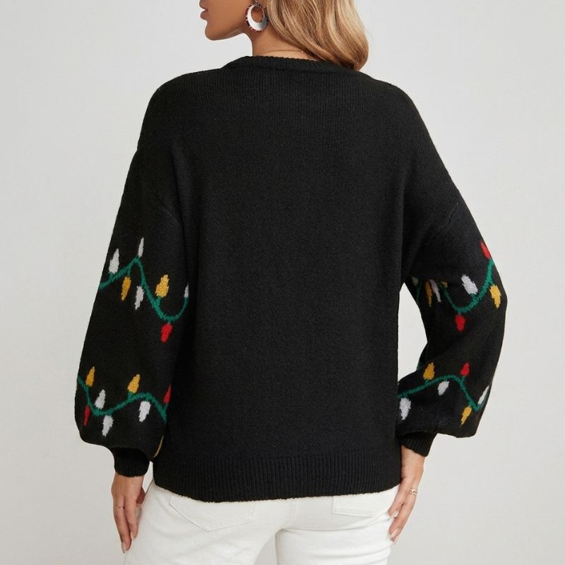 Colorful String Lights Christmas Jumper 
