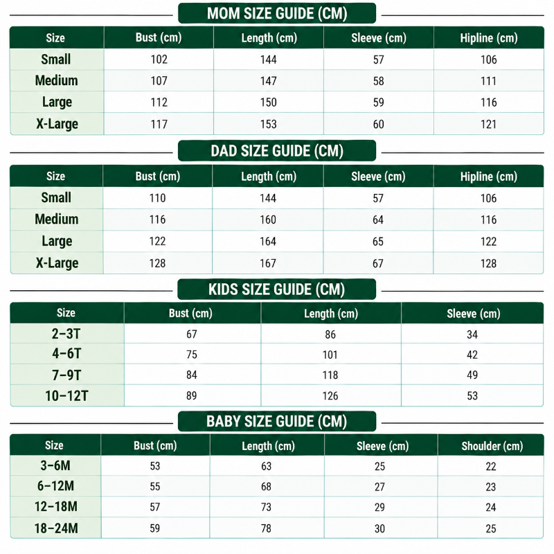Size Chart CM