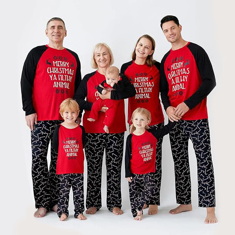 Merry Christmas Ya Filthy Animal Family Matching Christmas Pajamas