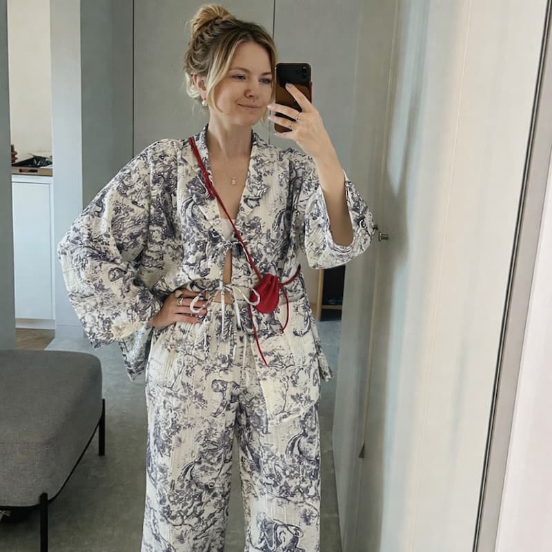 front tie pyjamas