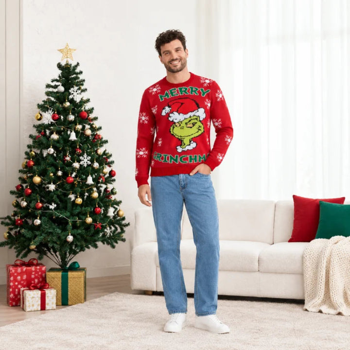 Grinch Cheer Christmas Sweater
