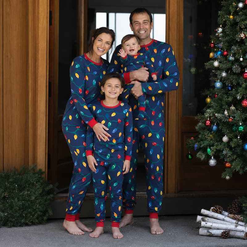 Lights Matching Family Christmas Pajamas