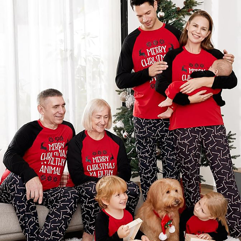 Merry Christmas Ya Filthy Animal Family Matching Christmas Pajamas