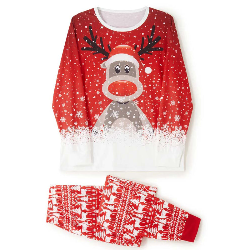 Moose In Snow Family Matching Christmas Pajamas