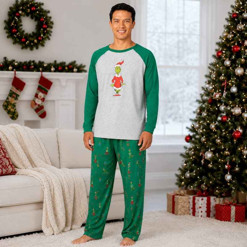 Naughty Grinch Family Matching Christmas Pajamas