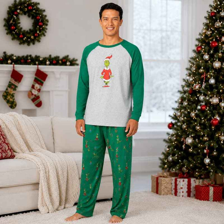 Naughty Grinch Family Matching Christmas Pajamas