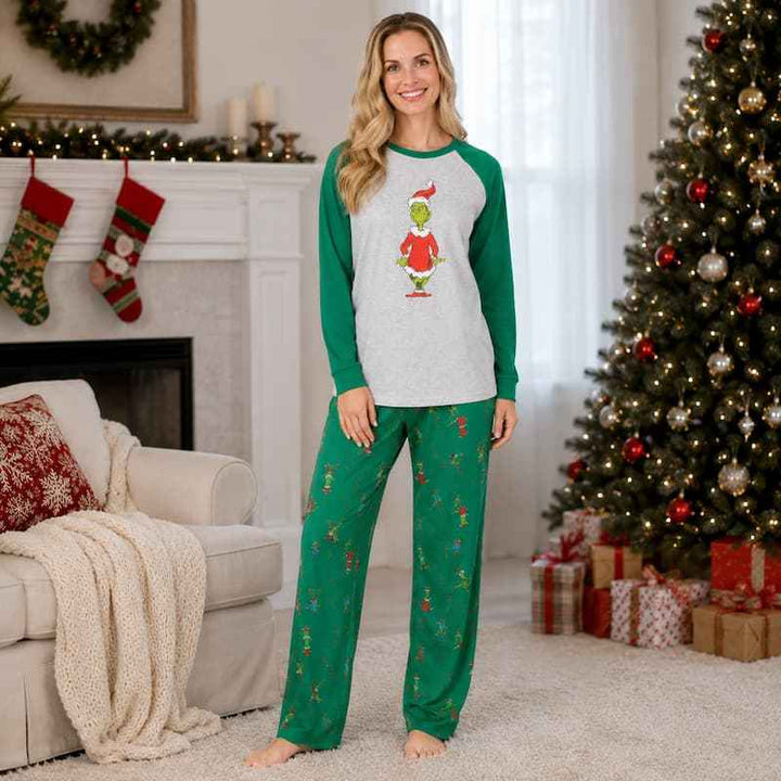 Naughty Grinch Family Matching Christmas Pajamas
