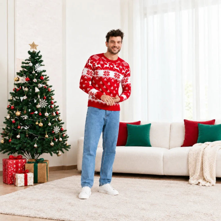Nordic Snowflake Pattern Christmas Sweaters

