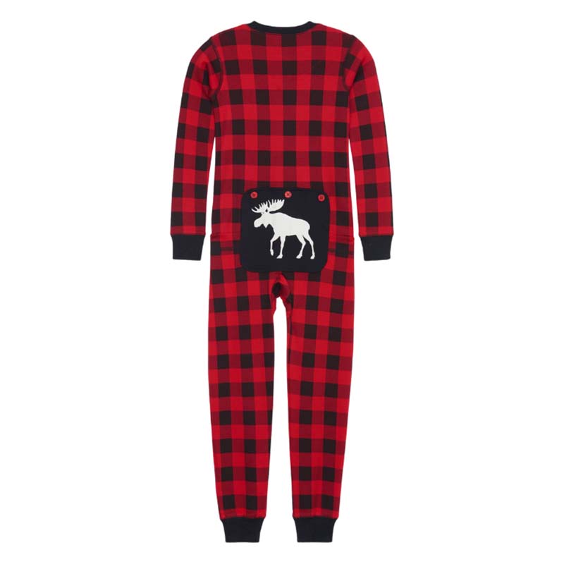 Plaid Moose Family Matching Christmas Pajamas