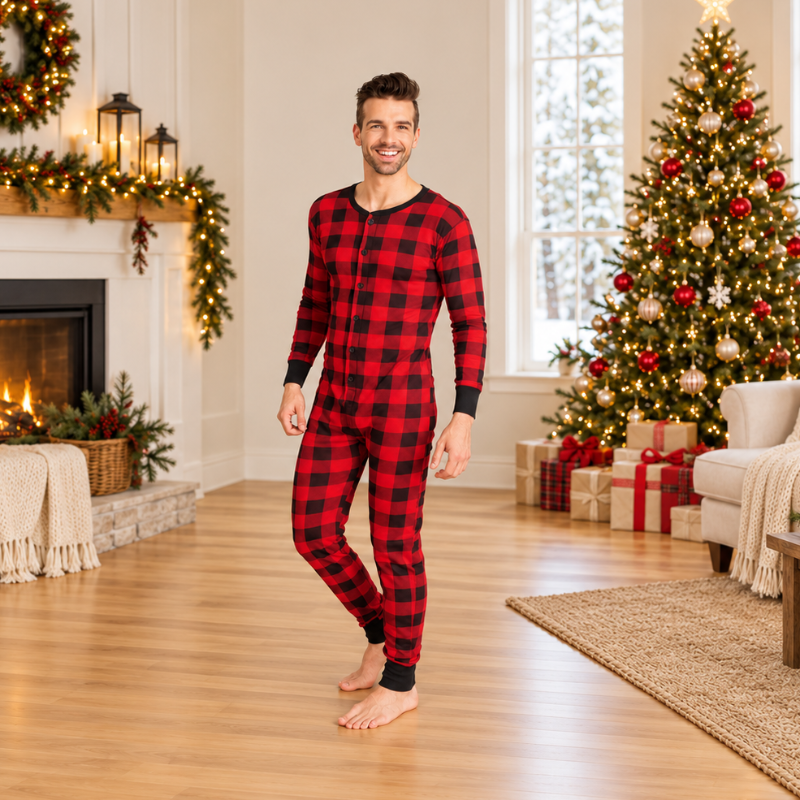 Plaid Moose Family Matching Christmas Pyjamas