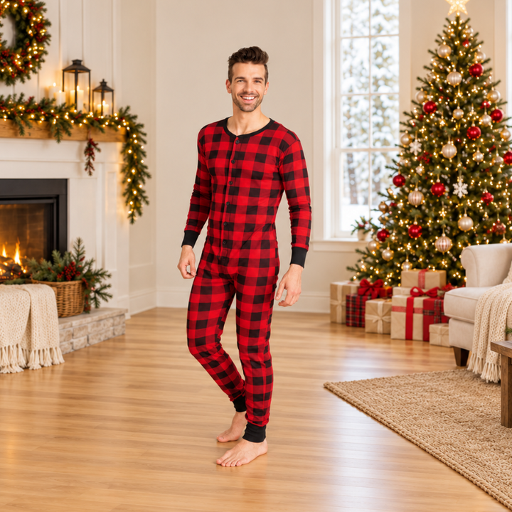 Plaid Moose Family Matching Christmas Pyjamas