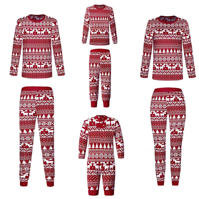 Red Moose Long Sleeve Family Matching Christmas Pajamas