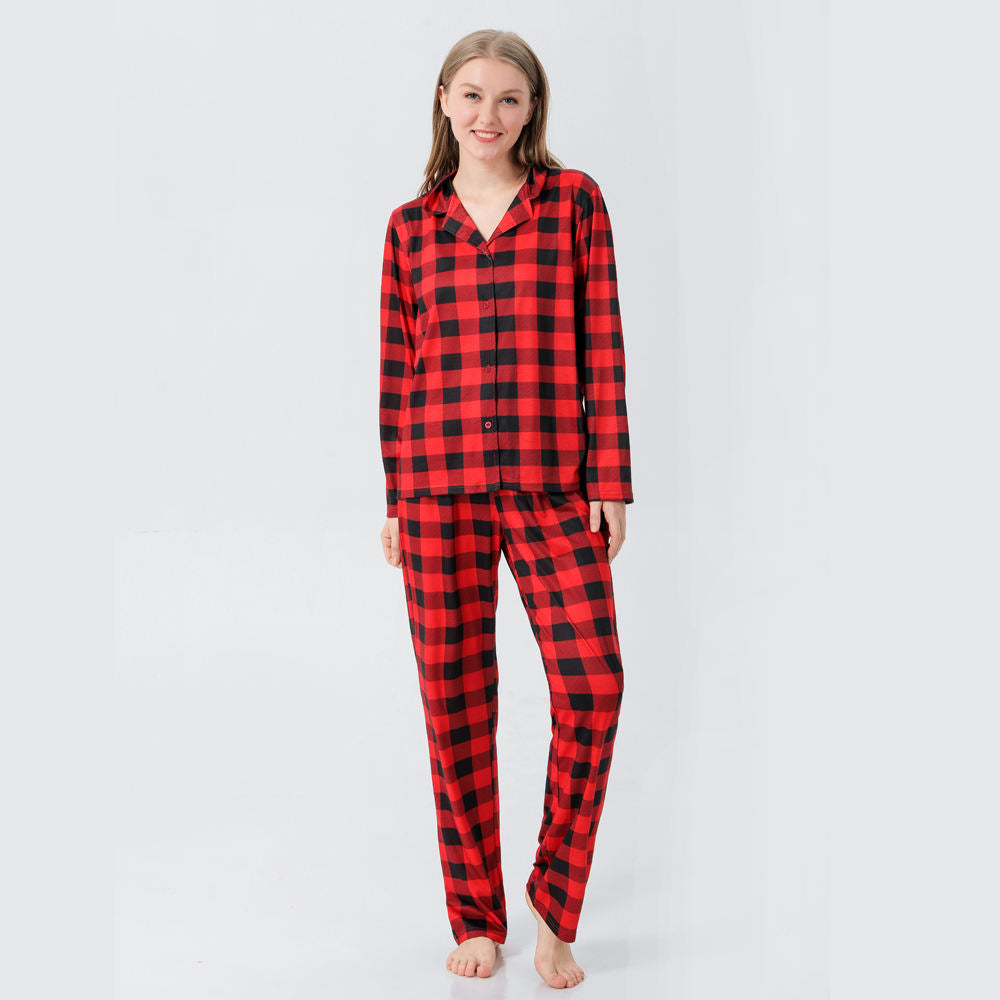 Red Plaid Family Matching Christmas Pajamas
