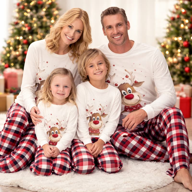 Reindeer Family Matching Christmas Pajamas