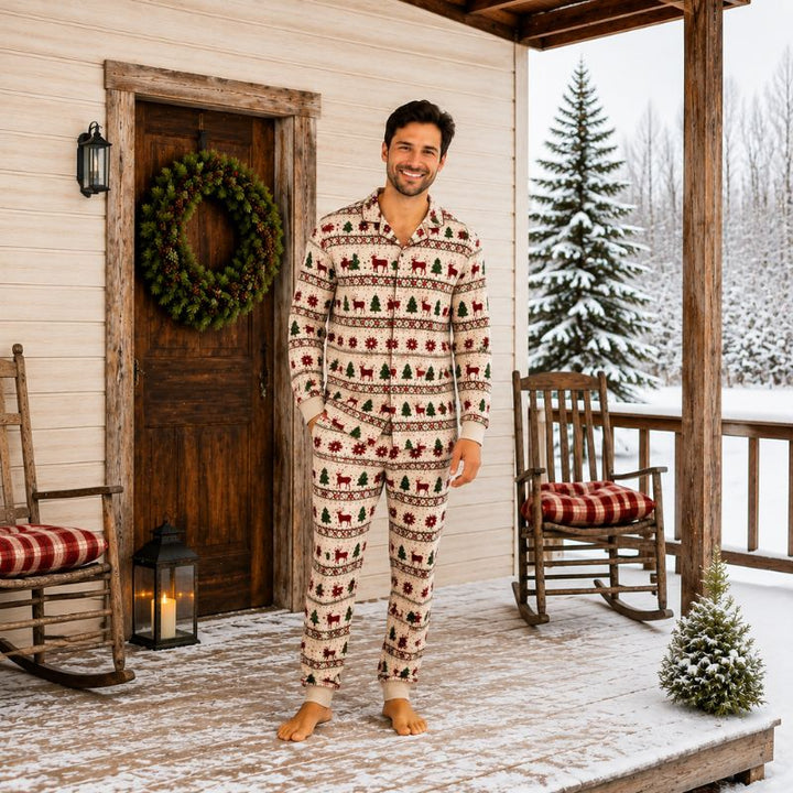 Rustic Christmas Cabin Family Matching pajamas
