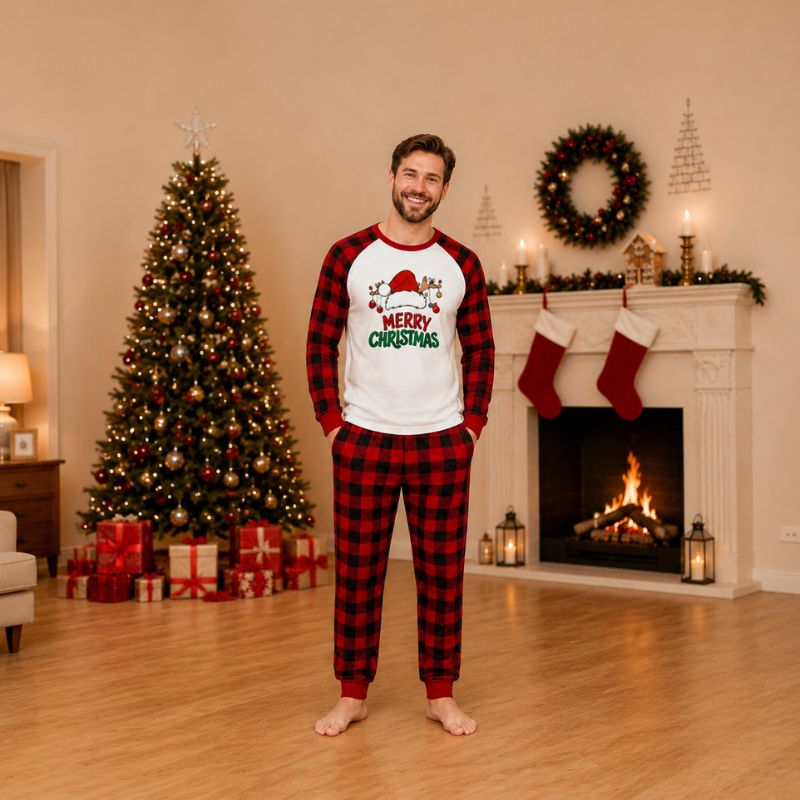 Santa Hat & Antler Family Matching Christmas pajamas