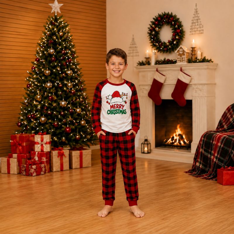 Santa Hat & Antler Family Matching Christmas pajamas