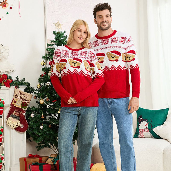 Teddy Bear Fair Isle Matching Family Christmas Jumpers