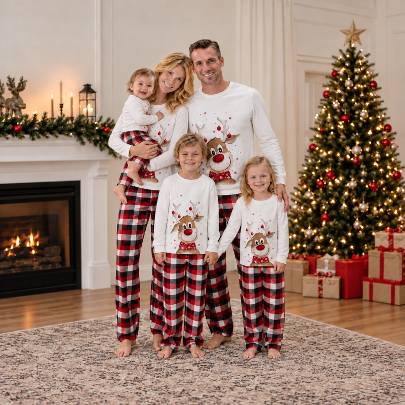 Reindeer Family Matching Christmas Pyjamas