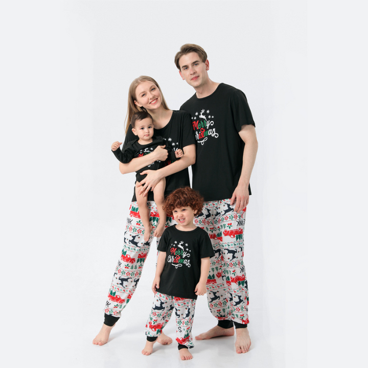 Merry Christmas Tshirt Pajama Set