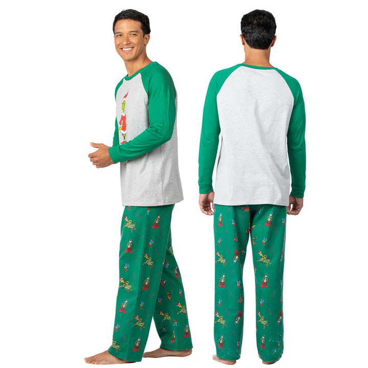Naughty Grinch Family Matching Christmas Pajamas