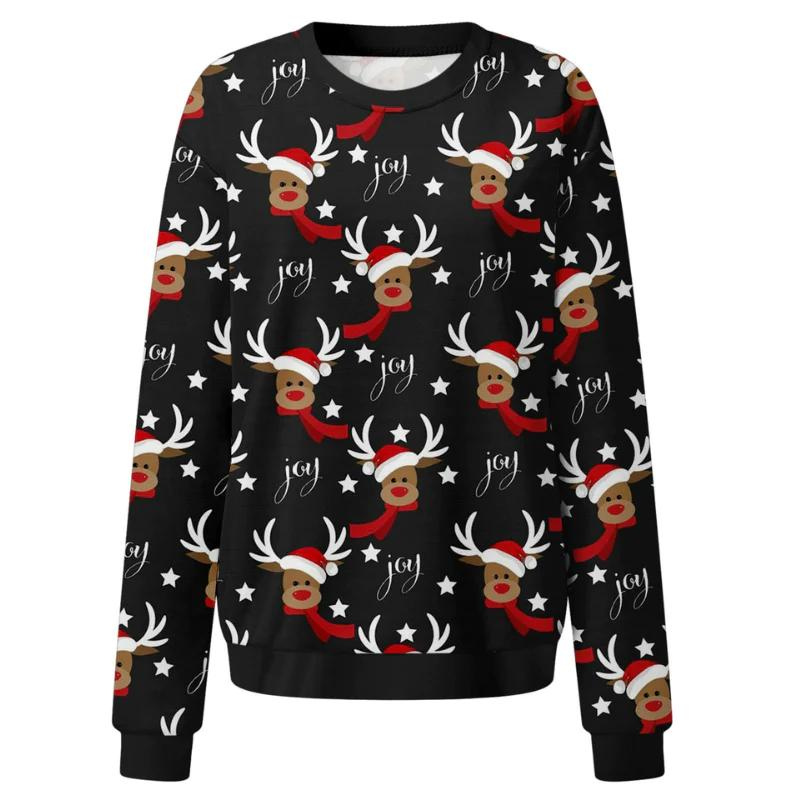 Reindeer With Hat Christmas Women Ugly Sweater